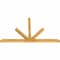 Ekena Millwork Saratoga Rough Sawn Timber Gable Bracket, Western Red Cedar, 96"W x 56"H x 4"D x 4"F, 14/12 Pitch GBW096X56X0404SAR00RWR - alternate 4